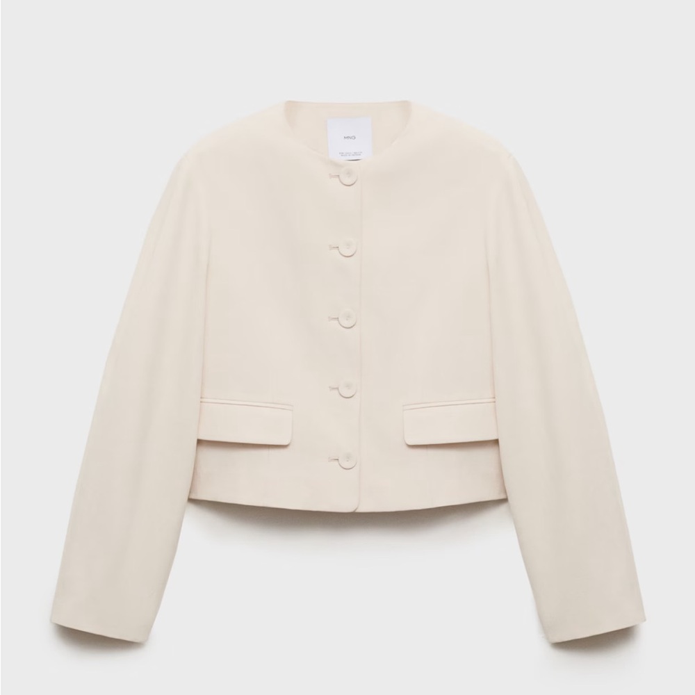Mango Cream Women's Blazer - Picture 4 of 10
